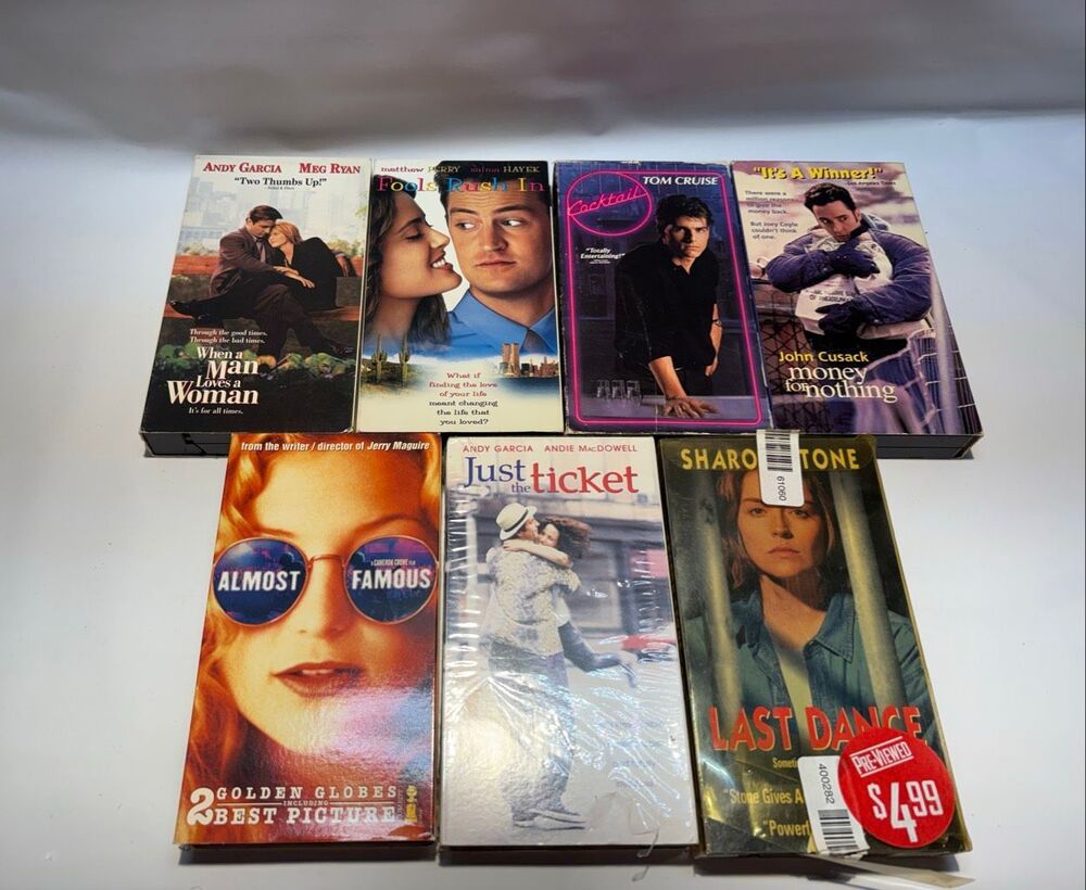 Set of 7 VHS movies